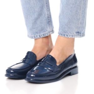 HUNTER Women’s Refined Gloss Penny Loafer - Navy